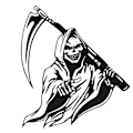 Miniatyrbillede 1 af 6: Grim Reaper Scythe Bilsticker Universal Klæbesticker Bilsticker Dekorativ Sticker