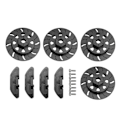 Miniatyrbillede 1 af 8: 4 Sæt RC Aluminium Legering Bremseskive Bremsekalipersæt til Axial RBX10 Ryft 1/10 RC Bil Opgraderingsdele Sort