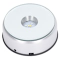 Miniatyrbild 4 av 7: Roterande displaystativ 360° Roterande LED-lampor 80 sekunder per varv USB-laddning LED-displaybas för koppar kristaller