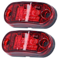 Pikkukuva 8 / 8: 10-30V 2LED sivuvilkkuvalo Kirkas suuntavilkkuvalo autoihin Kuorma-autoihin Perävaunuihin Matkailuautoihin Punainen