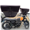 Miniatyrbilde 3 av 8: Trekantet Syntetisk Lær Motorsykkel Sideveske For Cafe Racer ATV Sykler