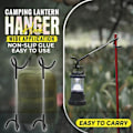 Miniatyrbild 2 av 8: Campinglykta Hängare Hook Hängare Utomhus Lykta Lampa Hängare för Tältstolpe Post Hängande Hook för Fiske Camping Resor