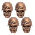 Miniatyrbillede 3 af 8: 4 stk Dækventilhætter Skull Style Antioxidation Universal til Biler Lastbiler Cykler Motorcykler Cykler Bronze