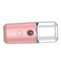 Pikkukuva 4 / 8: Nano-kasvohöyrystin ABS-kotelo Taskukokoinen USB-lataus Vedenkasvokosteutin kosteutukseen Vaaleanpunainen