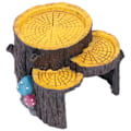 Miniatyrbillede 2 af 8: Harpiks mini stubbe form skjulehul Træhule kunstige akvarieplanter Ornament til beskyttelse