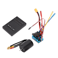 Miniatyrbild 2 av 8: 3650 Motor Kit 2300KV Enklicksinställningar Vattentät RC Borstlös Motor ESC Combo med Programmeringskort för 1/10 1/8 RC Bil