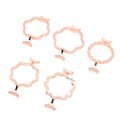 Miniatyrbilde 5 av 7: 5 stk voksforseglingsstempler roségull sinklegering Tidsbesparende Enkel bruk voksforseglingringer for 0,98 tommer 1,18 tommer stempel