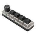 Miniatyrbilde 5 av 8: USB Mini 4-Tastatur med Knott Blå Bryter RGB Bakgrunnsbelysning Dobbel Modus Tilkobling DIY Programmerbar Makro Mekanisk Tastatur