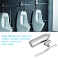 Miniatyrbillede 8 af 8: Messing Væghængt Badeværelse Infrarød Intelligent Automatisk Sensor Toiletkumme Urinal Spolventil