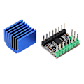 Miniatyrbillede 4 af 8: Trinmotor Driver TMC2226 256 Mikrostep Lav Støj med Køleplade 3D-Printer Tilbehør