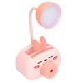 Miniatyrbillede 6 af 8: LED foldbar skrivebordslampe Tegnede Dyr Multifunktionel Bordlampe Penneholder Blyantspidser til hjemmekontor Rosa