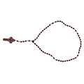 Miniatyrbillede 3 af 8: Rosenkrans Halskæde Fine Levende Detaljer Klassisk Brun Sandeltræ Rosenkrans til Dekoration Vedhæng Amulet Gave