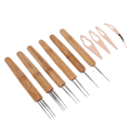 Miniatyrbild 8 av 8: 10 st Dreadlocks Verktygsset Legering Bambu Virknål Dreadlocks Nålar Kit för hårstyling Rose Gold