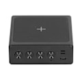 Miniatyrbillede 8 af 8: Digital vækkeur 3-i-1 LED Desktop Digital ur med trådløs opladning USB-strømforsyning til kontoret ved sengen i soveværelset