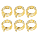 Miniatyrbillede 3 af 7: 8 stk Guld Spiral Servietringe Elegante rustfrie metal servietringe til bryllup fødselsdagsmiddag Familiefest