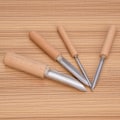 Miniatyrbilde 4 av 8: 4 stk Keramikkuttere Keramisk Modellering Gravering DIY Verktøy Skulptur Leire Halvcirkelformet Kutter