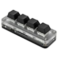 Miniatyrbild 3 av 8: Mini 4 Key Gaming Tangentbord Mekanisk knappsats Typ C till USB Interface Programmering Svart med RGB-ljus