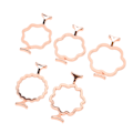Miniatyrbilde 1 av 7: 5 stk voksforseglingsstempler roségull sinklegering Tidsbesparende Enkel bruk voksforseglingringer for 0,98 tommer 1,18 tommer stempel