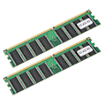 Miniatyrbillede 5 af 8: 2 stk. hukommelsesmodul stationær computer dobbeltsidet 16 chips DDR 1 GB 333MHZ PC-2700