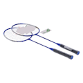 Miniatyrbild 5 av 8: SG8010 2-spelares badmintonracketset Lättviktsfiber dubbla racketar för vuxna och barnBlå