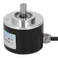 Miniatyrbillede 6 af 8: 2-faset inkrementel roterende encoder 50 mm ydre diameter IP50 PNP roterende encoder DC5‑24V 500P/R