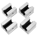 Miniatyrbillede 2 af 7: 4 stk SBR16UU 16mm lineær bevægelses kuglelejer glideblokke CNC router dele