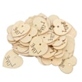 Miniatyrbillede 2 af 7: 50 stk Love Heart Form Træspån Glattere Overflader Dejlig Form DIY Træknapper til Hjemindretning Håndværk Gaver
