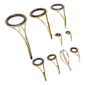 Miniatyrbilde 6 av 8: 9 stk Fiske Stangspiss Guide Reparasjonssett Rustfritt Stål Keramisk Ring Stangspiss Guide Erstatningssett