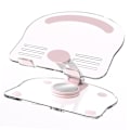 Miniatyrbilde 3 av 8: Tablettstativ 360 grader roterende løftbar sammenleggbar akryl Transparent bordstativ rosa