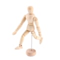 Miniatyrbillede 8 af 8: Kunstfigur i træ, mandlig dukke, udstillingsdukke, træ, bevægelig model, display, håndværk, 4,5 tommer