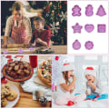 Miniatyrbillede 6 af 8: 8 stk Julekageudskærere Kageudskærere Plastiskærere Børnestempeljulekageudskærere Sæt til Kager Chokolade