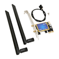 Miniatyrbillede 3 af 8: 1200Mbps PCIEx1 WIFI-kort-adapter Bluetooth 4.0 2,4Ghz 5Ghz Dual Band WiFi-netværkskort-adapter til PC