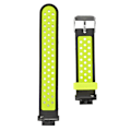 Miniatyrbild 6 av 8: Silikonarmband Mjukt andas dubbelfärgsersättningsurarmband för Amazfit Verge Lite (svart grön)