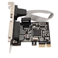 Miniatyrbilde 1 av 8: PCIe til RS232-utvidelseskort 9-pin seriell 25-pin parallellport Combo 2,5 Gbps PCIe Com Port Adapter for skriver POS automatisering
