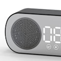 Miniatyrbilde 5 av 8: Bluetooth-høyttalerklokke Multifunksjonell Smart Digital Speilvekkerklokke for Hjem Skole Kontor Engelsk Versjon Z7 Svart