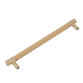 Miniatyrbillede 6 af 8: Skab Dørgreb 224MM Hul Afstand Læder Messing Lys Luksus Skab Bar Træk Greb til Hjem Garderobe Skuffe Beige