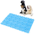 Miniatyrbillede 5 af 8: Hundekat Dyr måtte Plastforbundet hullet antislip puder til kæledyrsbur måtte badeværelsesgulv (blå)