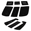 Miniatyrbild 7 av 8: EVA Deck Traction Pad Halkfri surfbrädematta Surf Tail Pad-matta för Longboard Paddle Board (svart)