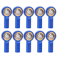 Pikkukuva 1 / 8: 10 kpl RC M2 pallopäätä Ruostumattomat Korroosionkestävät Kevyet RC-linkkipallopäänpidikkeet RC-autoille Roboteille Autoille Sininen