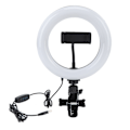 Miniatyrbillede 6 af 8: Selfie Ringlys ABS Justerbar Farve og Lysstyrke Klips På LED Fyldlys til Live Streaming Makeup Møde Videoopkald