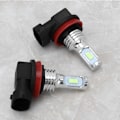Miniatyrbillede 6 af 8: 2 stk. H8/H11 80W 8000K LED-tågelygtepære Isblå 12-24V Universal