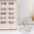 Miniatyrbillede 5 af 8: Negle Guld Hylde Base Snygg Metal Fashionabel Negle Display Board Base til Manikyr Negle Guld Hylde Base