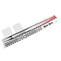 Miniatyrbillede 5 af 8: 3 stk. Bilsticker 127,2 x 16,5 tommer Sort Rød Universal Auto Dekoration til Alle Modeller