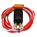 Miniatyrbilde 8 av 8: 2 In 1 Out Hotend Kit 2 Farger Metall 12V 3D-skriverekstruder med silikonskyddsskruer for Ender 3 for CR10S Pro 24V