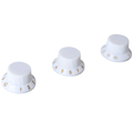 Miniatyrbild 5 av 8: 3PCS Potentiometer Vridknappar Tonvolymkontrollratt Ersättning för elgitarr Bas Vitknopp Guldbokstäver