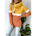 Pikkukuva 3 / 6: Naisten Huppari Pure Color Block Hoodie Naisten Huppari Rento Huppari Syksyyn ja Talveen Keltainen ja Oranssi S