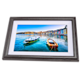 Miniatyrbild 5 av 8: 10 tums WiFi Smart digital fotoram Bildram Brun träkorn Sänder videobilder AU-kontakt 100‑240V