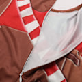Miniatyrbild 5 av 8: Gingerbread Men Jumpsuit kostym Halloween Cosplay kostym med mask