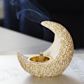 Miniatyrbillede 3 af 6: Røgelsesholder Måneform Aroma Spis Holder Harpiks Røgelsesholder Aromaterapi Spis Skrivebordsdekoration Hjemmekontordekor