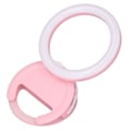 Miniatyrbilde 5 av 8: Klips på Ringlys for telefon 180 graders rotasjon 3 farger LED Selfie Ringlys for telefon Tabletter Bærbare datamaskiner Rosa